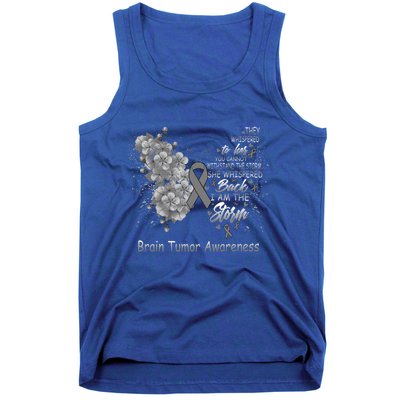 I Am The Storm Brain Tumor Awareness Butterfly Funny Gift Tank Top