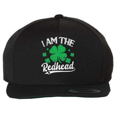 I Am The Redhead Dibs on The Redhead Funny St Patricks day Wool Snapback Cap