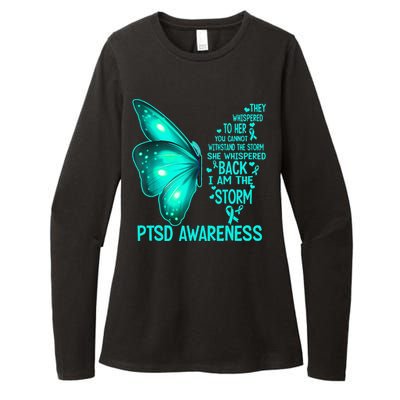 I Am The Storm PTSD Awareness Butterfly Womens CVC Long Sleeve Shirt