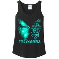 I Am The Storm PTSD Awareness Butterfly Ladies Essential Tank