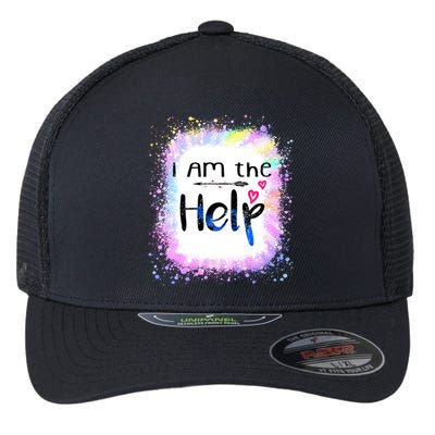 I Am The Help Bestie Couples If Lost Or Drunk Funny Tie Dye Great Gift Flexfit Unipanel Trucker Cap