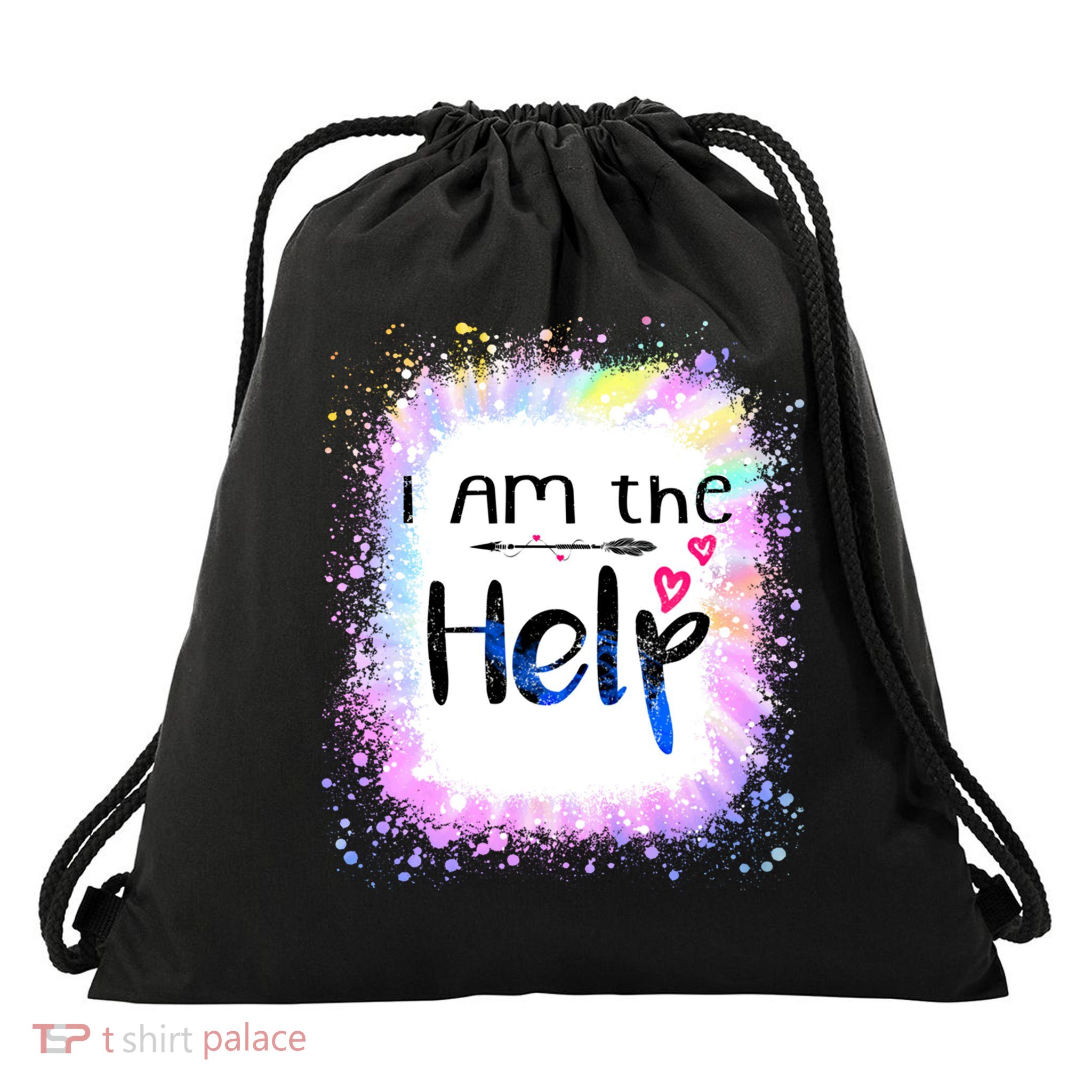 I Am The Help Bestie Couples If Lost Or Drunk Funny Tie Dye Great Gift Drawstring Bag