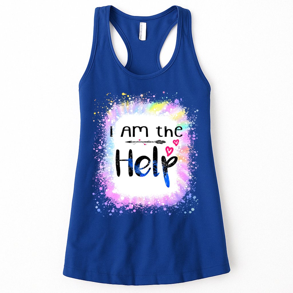 I Am The Help Bestie Couples If Lost Or Drunk Funny Tie Dye Great Gift Womens Tank Top