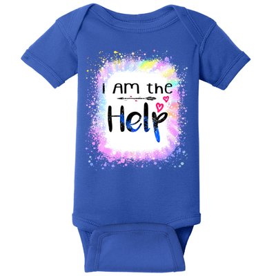 I Am The Help Bestie Couples If Lost Or Drunk Funny Tie Dye Great Gift Baby Bodysuit