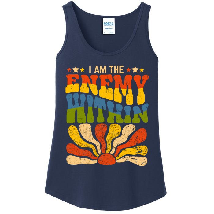 I Am The Enemy Within America Funny I Am The Enemy Within Ladies Essential Tank