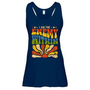 I Am The Enemy Within America Funny I Am The Enemy Within Ladies Essential Flowy Tank