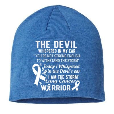 I Am The Storm Lung Cancer Warrior Gift Sustainable Beanie