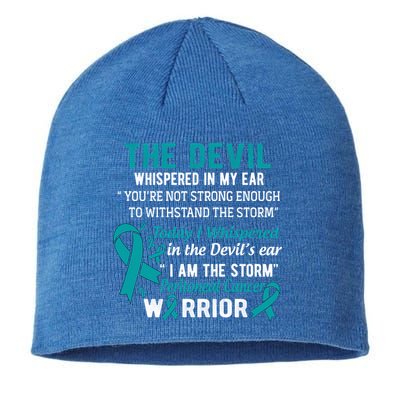 I Am The Storm Peritoneal Cancer Warrior Meaningful Gift Sustainable Beanie