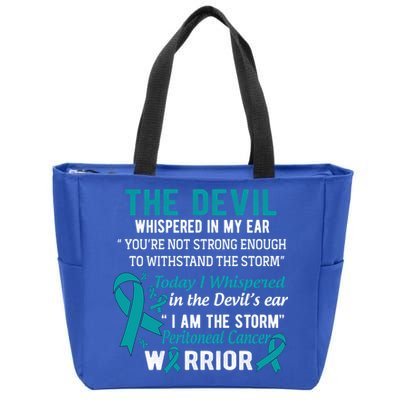 I Am The Storm Peritoneal Cancer Warrior Meaningful Gift Zip Tote Bag