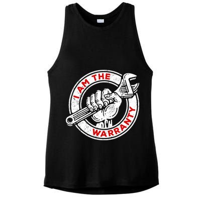 I Am The Warranty, Car Lover Ladies PosiCharge Tri-Blend Wicking Tank