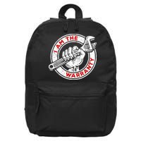 I Am The Warranty, Car Lover 16 in Basic Backpack