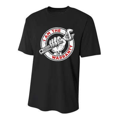 I Am The Warranty, Car Lover Youth Performance Sprint T-Shirt
