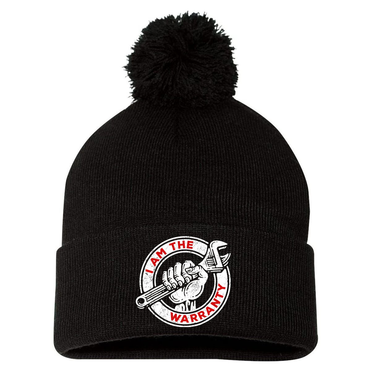 I Am The Warranty, Car Lover Pom Pom 12in Knit Beanie