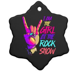 I Am The Girl At The R.O.C.K Show Retro Rock Music Ceramic Star Ornament