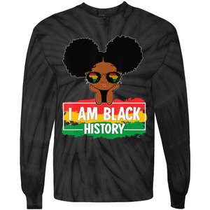 I Am The Strong African Queen  Black History Month Tie-Dye Long Sleeve Shirt