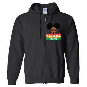 I Am The Strong African Queen  Black History Month Full Zip Hoodie