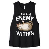 I Am The Enemy Within Women's Racerback Cropped Tank