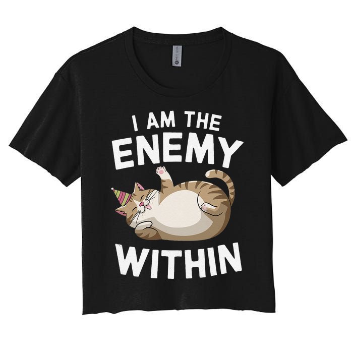 I Am The Enemy Within Women's Crop Top Tee