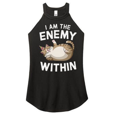 I Am The Enemy Within Women's Perfect Tri Rocker Tank