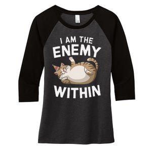 I Am The Enemy Within Women's Tri-Blend 3/4-Sleeve Raglan Shirt