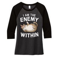 I Am The Enemy Within Women's Tri-Blend 3/4-Sleeve Raglan Shirt