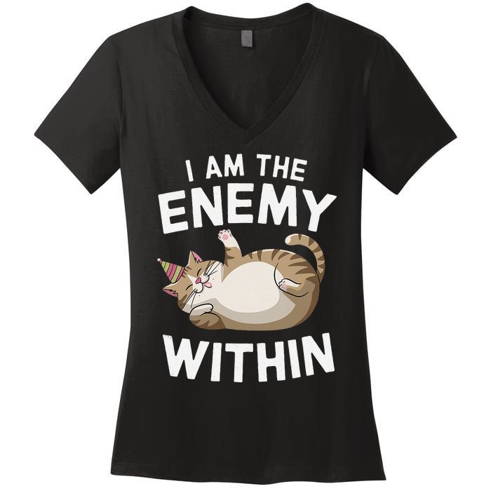 I Am The Enemy Within Women's V-Neck T-Shirt