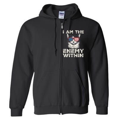 I Am The Enemy Within Kamala Harris 2024 Merch Full Zip Hoodie