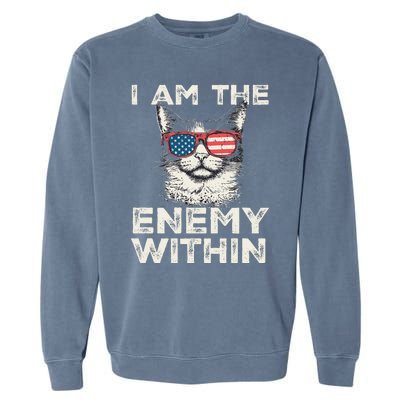 I Am The Enemy Within Kamala Harris 2024 Merch Garment-Dyed Sweatshirt