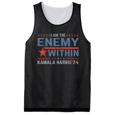 I Am The Enemy Within America Funny I Am The Enemy Within Mesh Reversible Basketball Jersey Tank