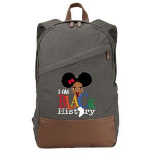 I Am The Strong African Queen Gift Black History Month Cute Gift Cotton Canvas Backpack