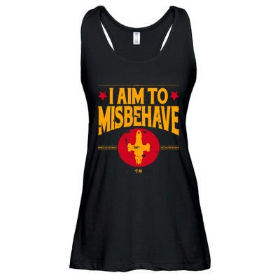 I Aim To Misbehave Apparel Ladies Essential Flowy Tank