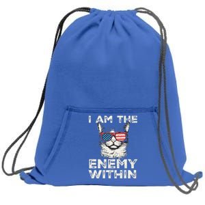 I Am The Enemy Within Kamala Harris 2024 Sweatshirt Cinch Pack Bag