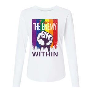 I Am The Enemy Within Lgbt Pride Gay Kamala Harris Merch Womens Cotton Relaxed Long Sleeve T-Shirt