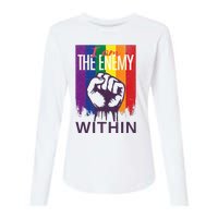 I Am The Enemy Within Lgbt Pride Gay Kamala Harris Merch Womens Cotton Relaxed Long Sleeve T-Shirt