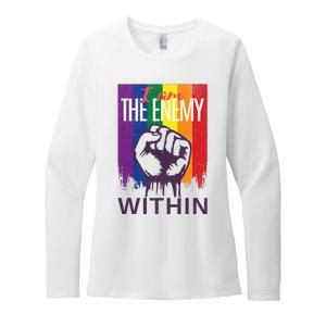 I Am The Enemy Within Lgbt Pride Gay Kamala Harris Merch Womens CVC Long Sleeve Shirt