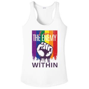 I Am The Enemy Within Lgbt Pride Gay Kamala Harris Merch Ladies PosiCharge Competitor Racerback Tank