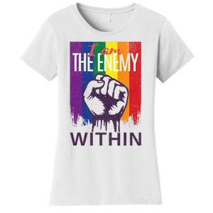 I Am The Enemy Within Lgbt Pride Gay Kamala Harris Merch Women's T-Shirt