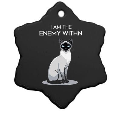 I Am The Enemy Within Ceramic Star Ornament