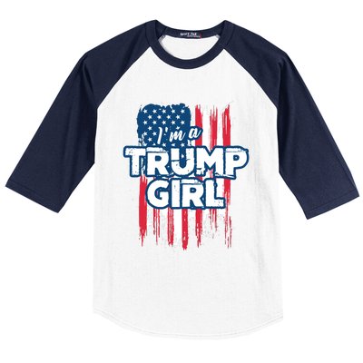 Im A Trump Girl Baseball Sleeve Shirt