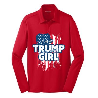 Im A Trump Girl Silk Touch Performance Long Sleeve Polo