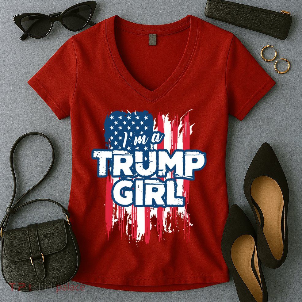 Im A Trump Girl Women's V-Neck T-Shirt