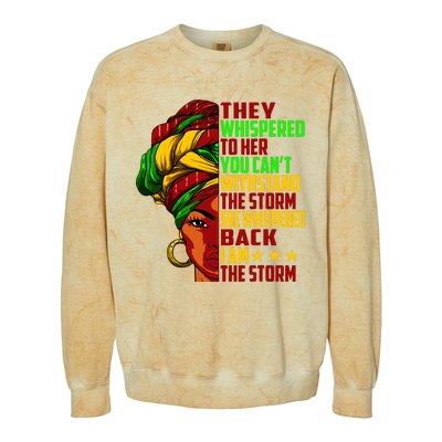 I Am The Storm Juneteenth Black History Month Colorblast Crewneck Sweatshirt