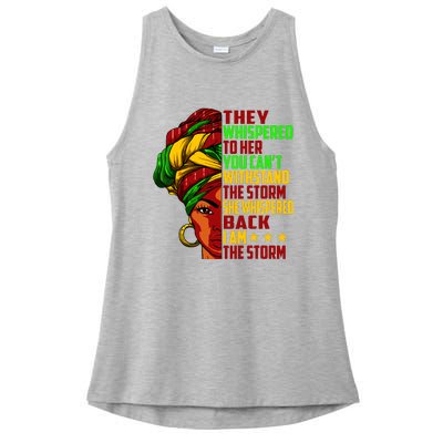 I Am The Storm Juneteenth Black History Month Ladies PosiCharge Tri-Blend Wicking Tank