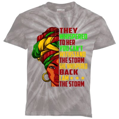 I Am The Storm Juneteenth Black History Month Kids Tie-Dye T-Shirt