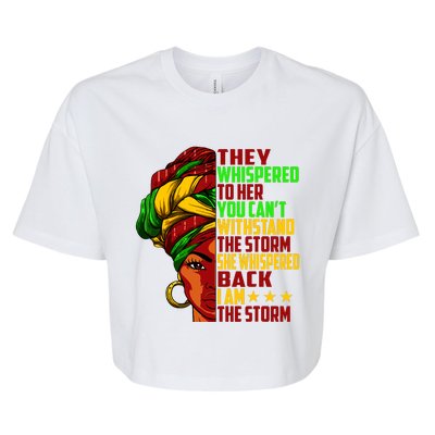 I Am The Storm Juneteenth Black History Month Bella+Canvas Jersey Crop Tee