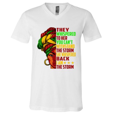 I Am The Storm Juneteenth Black History Month V-Neck T-Shirt