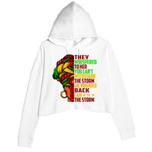 I Am The Storm Juneteenth Black History Month Crop Fleece Hoodie