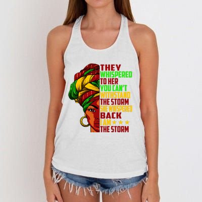 I Am The Storm Juneteenth Black History Month Women's Knotted Racerback Tank