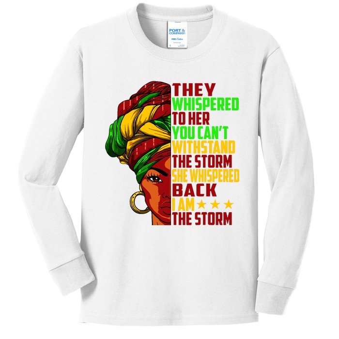 I Am The Storm Juneteenth Black History Month Kids Long Sleeve Shirt