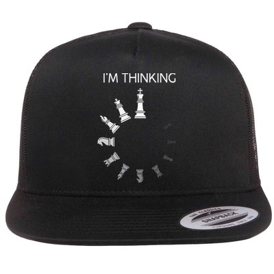 I Am Thinking Chess Pieces Im Thinking Chess Player Lover Flatbill Hat